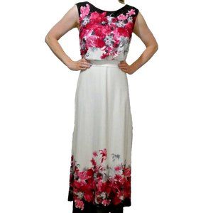 Pink Prom Dress Womens Size 4 Long Petite Floral Formal English Garden Gorgeous
